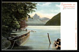 AK Lowerzersee, Fischerkahn am See