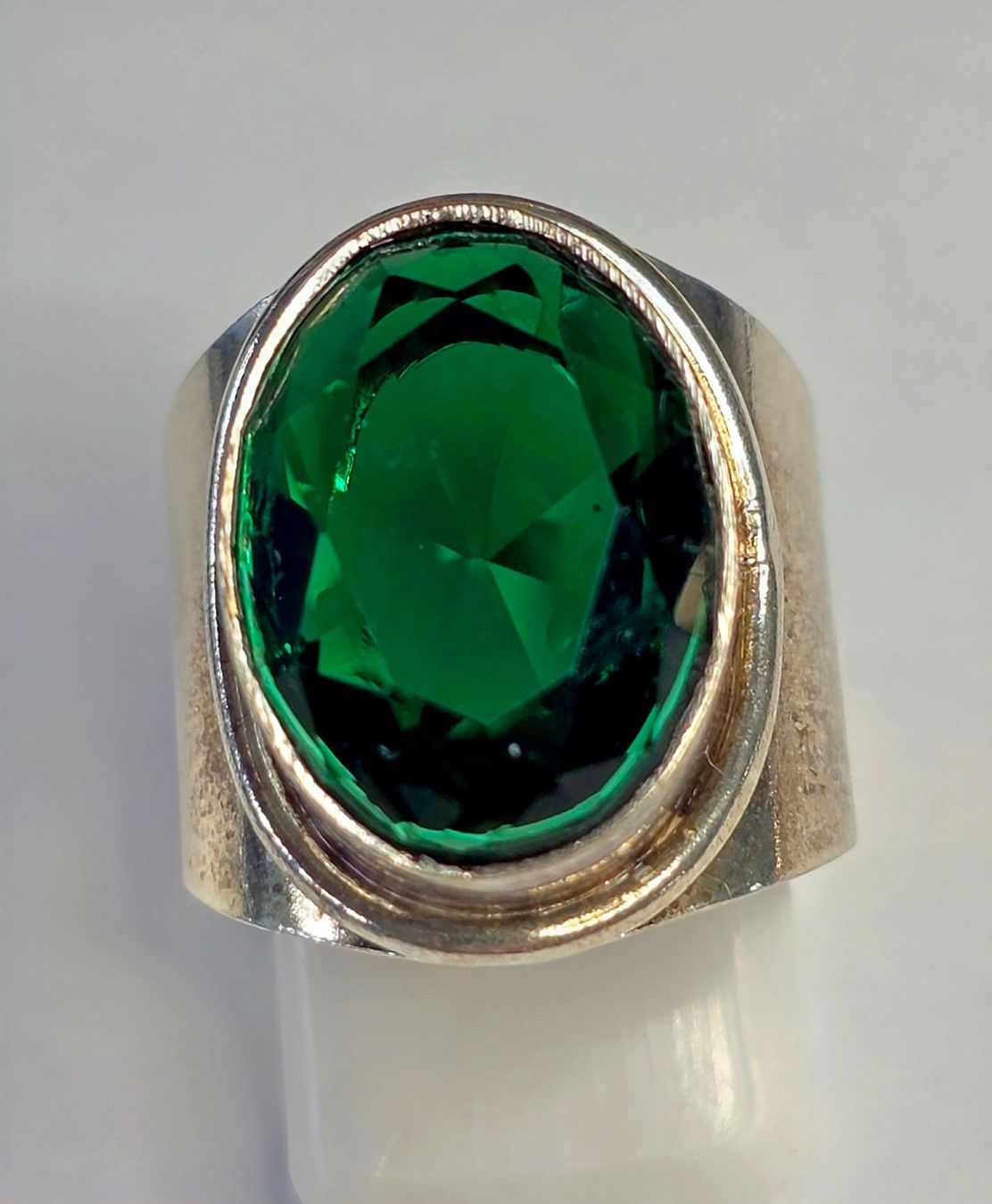 Bagues: Silber Ring grün – Neuf (Voir description) à Zürich par adriben 8