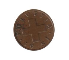 MONETA SVIZZERA 1 centesimo 1951 usata - circolata Rame