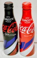 2 Coca-Cola Alu Flaschen Fussball Euro 2016