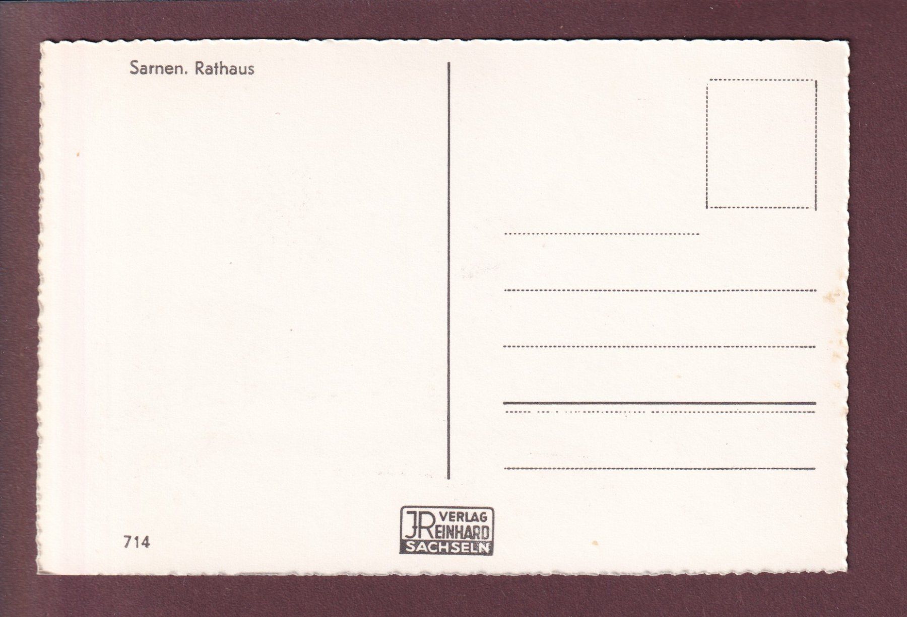 Cartoline postali: SARNEN - Rathaus - Auto – Usato da Pully venduto da nicecards 1