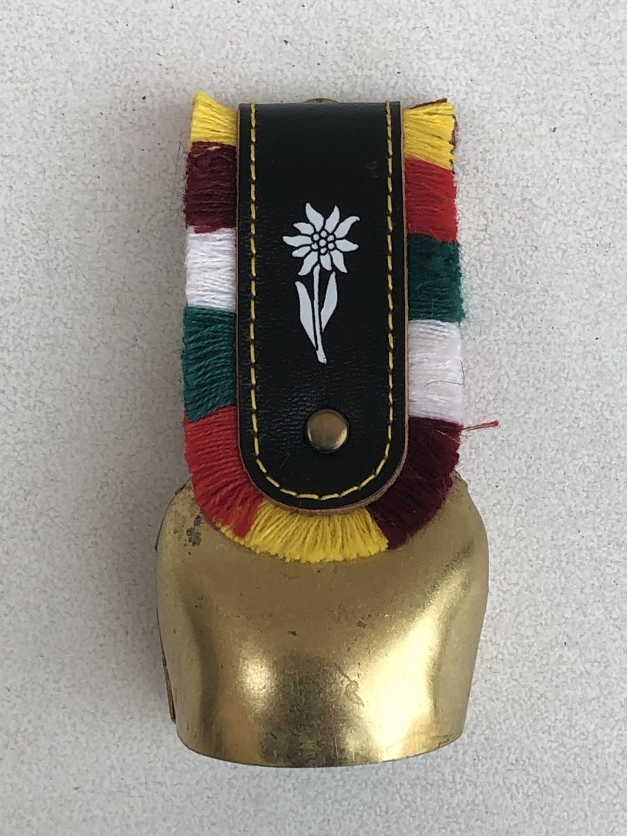 Campanacci mucche: Schweizer Kuhglocke mit Edelweiss Applikation, Herbst – Usato da Arbon venduto da Wladimir1 1