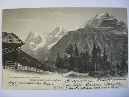 AK  Alpenlandschaft bei Mürren