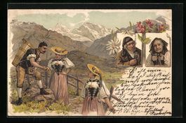 Litho Männer und Frauen aus dem Berner 