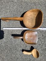 rahmlöffel, schaumlöffel, antik, holz,
