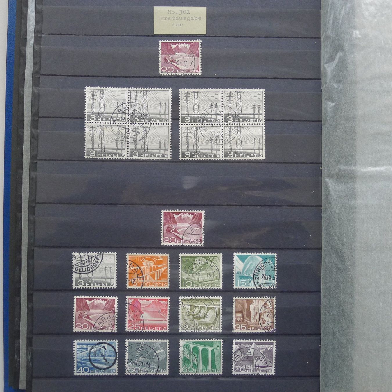 Alle Briefmarken: 1945-1964, Sammlung ungebraucht, postfrisch und gestempelt. – Gebraucht aus Sursee von Luzernerraute 5