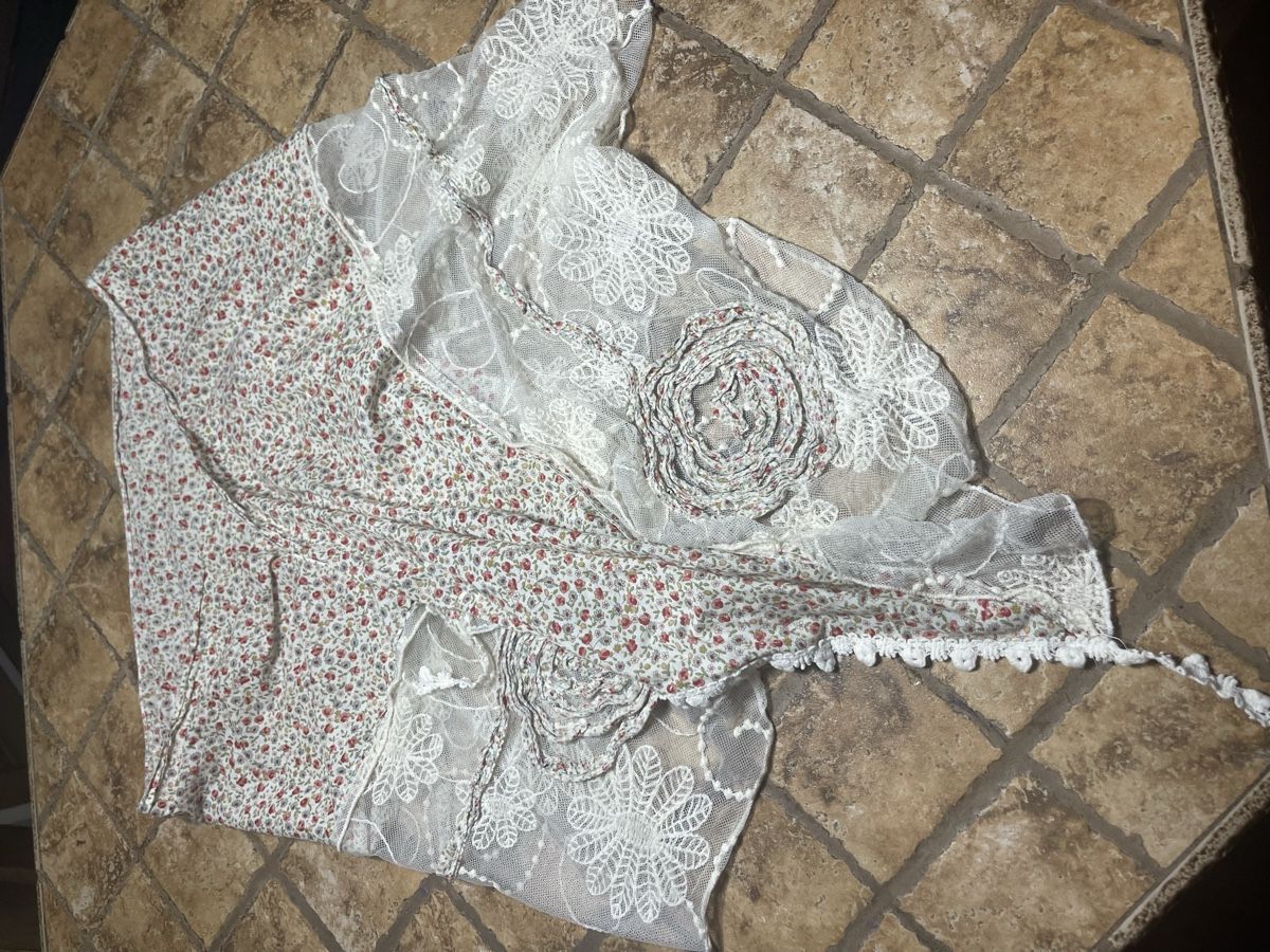 Foulards, Tücher & Schals: Sciarpa di cotone floreale pizzo floreale nuova – Neu und originalverpackt aus Gordevio von LanaZimm 6