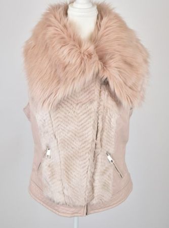 Pink Guess Faux Fur Vest, size L