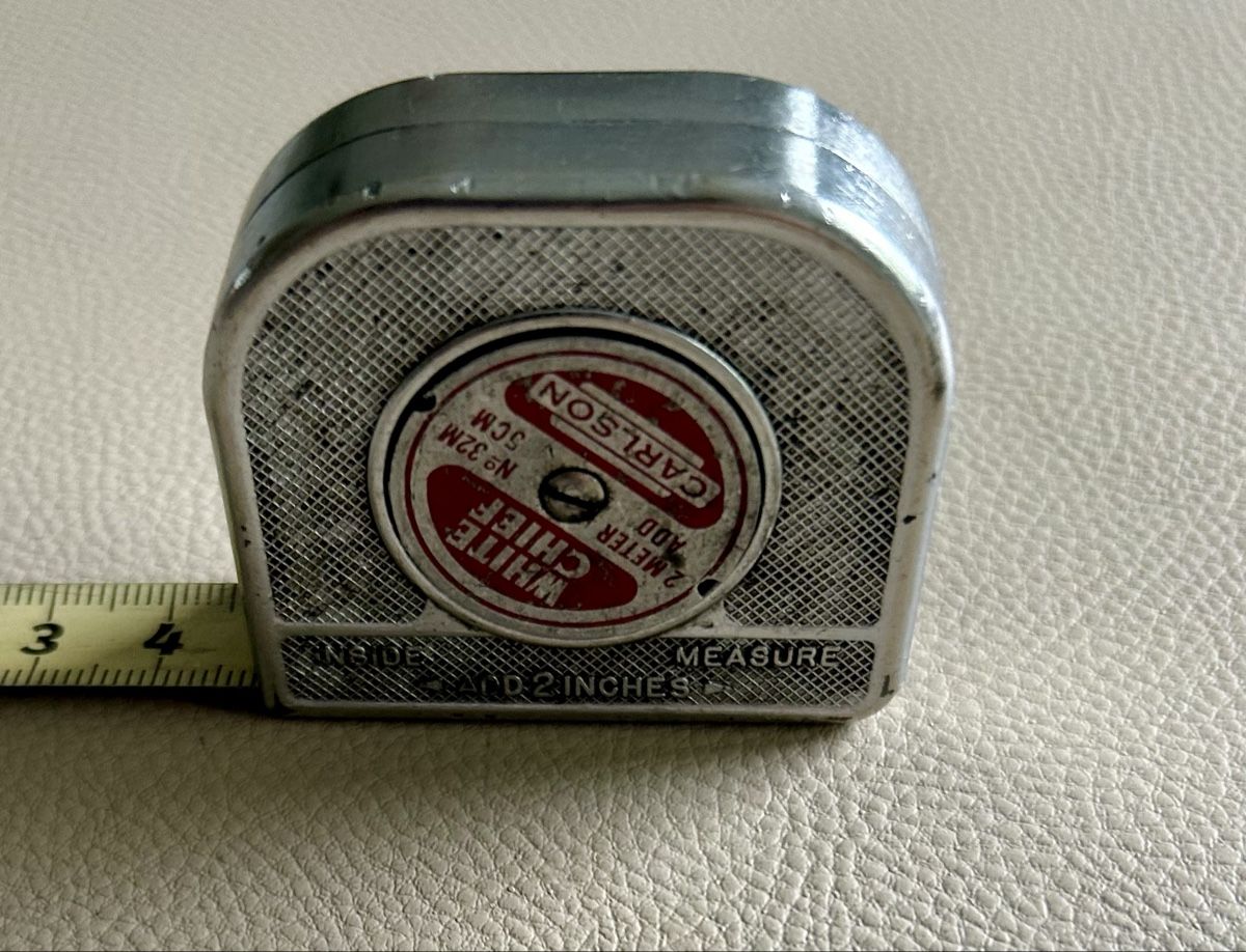 Misurare: Vintage Carlson White Chief Rollmeter, 2 m – Usato da St.Gallen venduto da Willisg 1