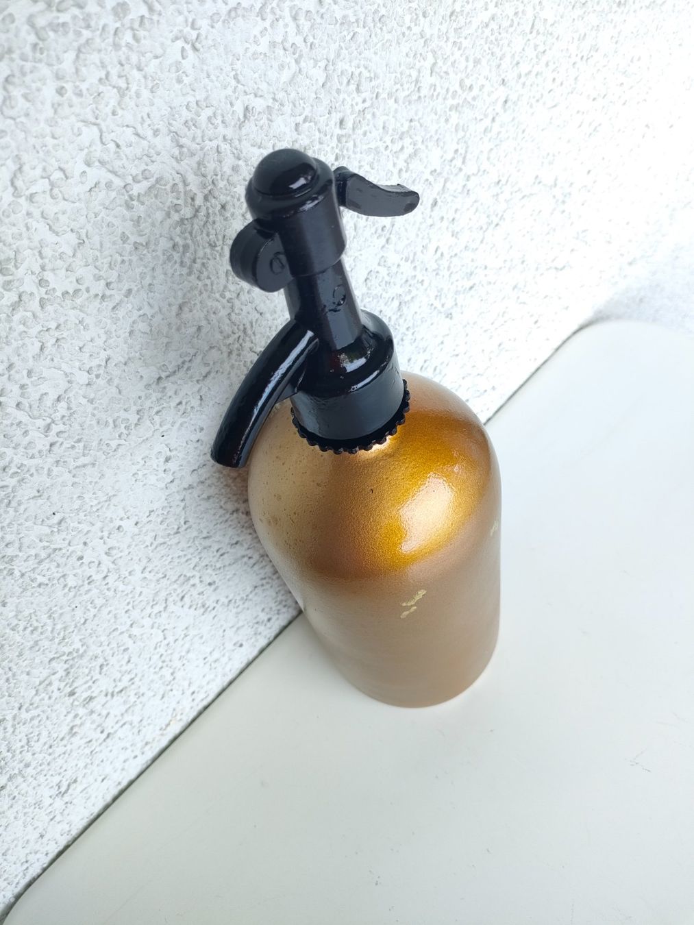 Flaschen: Wunderschöne Siphonflasche goldfarbig – Gebraucht aus Dietikon von Tucumano1981 6