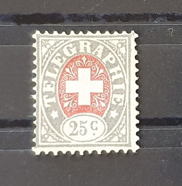 Tutti i francobolli: Telegraphenmarke Nr.1  ungestempelt, Kat.250.- – Usato da Kreuzlingen venduto da Rschweiz1