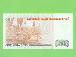 Peru 50 Intis 1987, Sammlerschein!