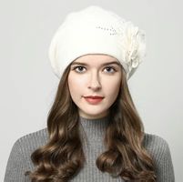 Winter Gift Warm Plush Thick Faux Hat / Beanie - White