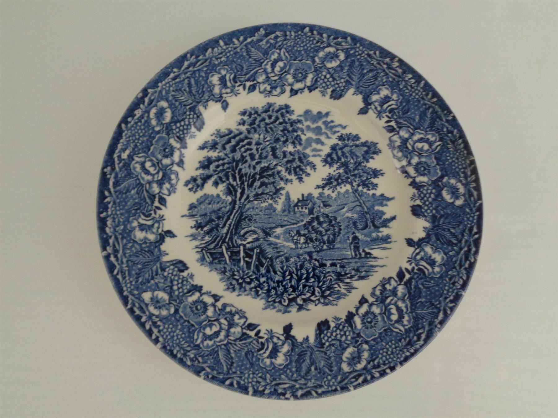 Teller: 6 Dessertteller - Ironstone England blau – Gebraucht aus Chur von omonia 4