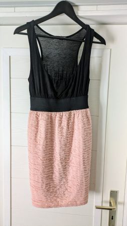 Kleid kurz rosa-schwarz