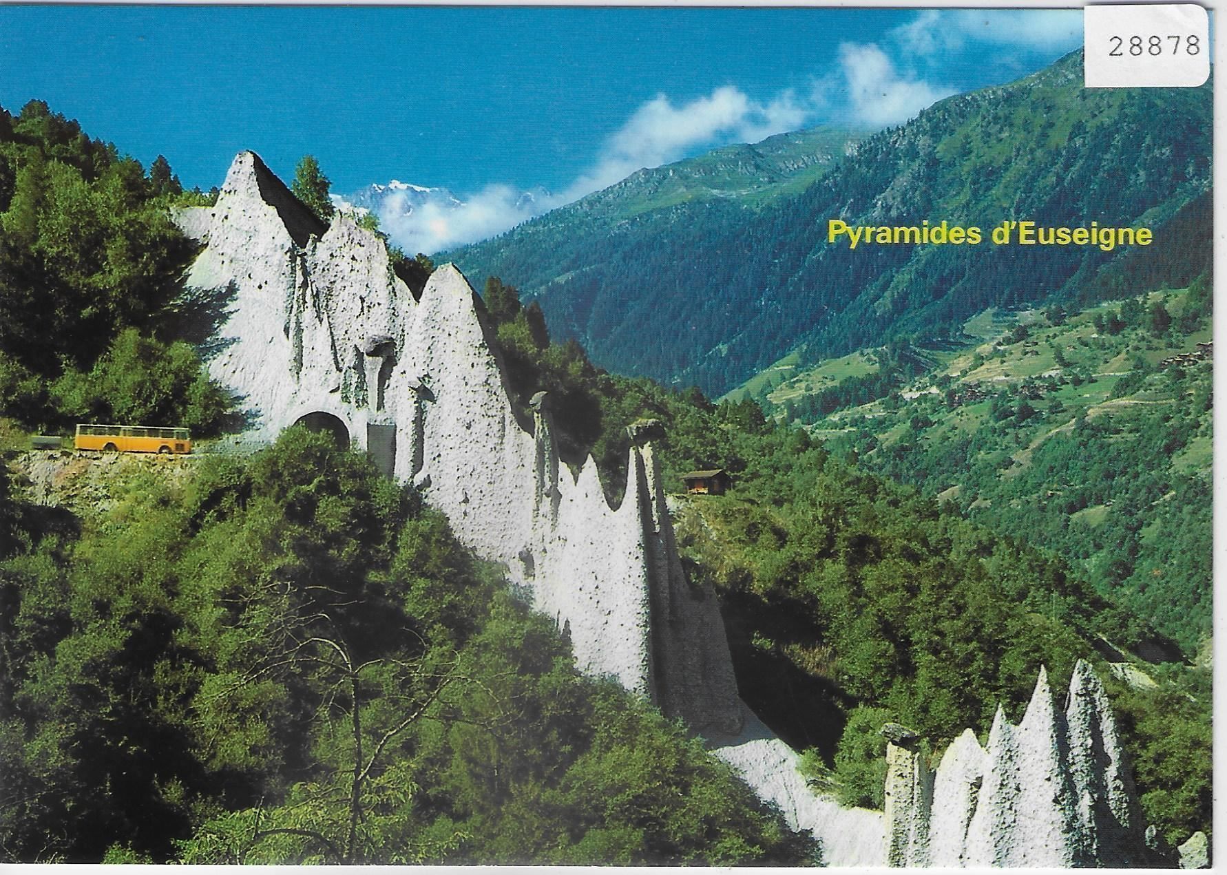 Cartoline postali: Les Pyramides d'Euseigne Herens VS – Usato da Ettingen venduto da Kartenplanet