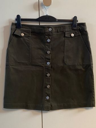 MAISON 123 Jupe droite kaki boutonnée t.42 - NEUVE