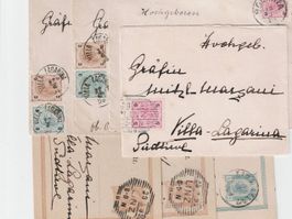 Österreich, 3 Ganzsachen, 4 Briefe um 1900