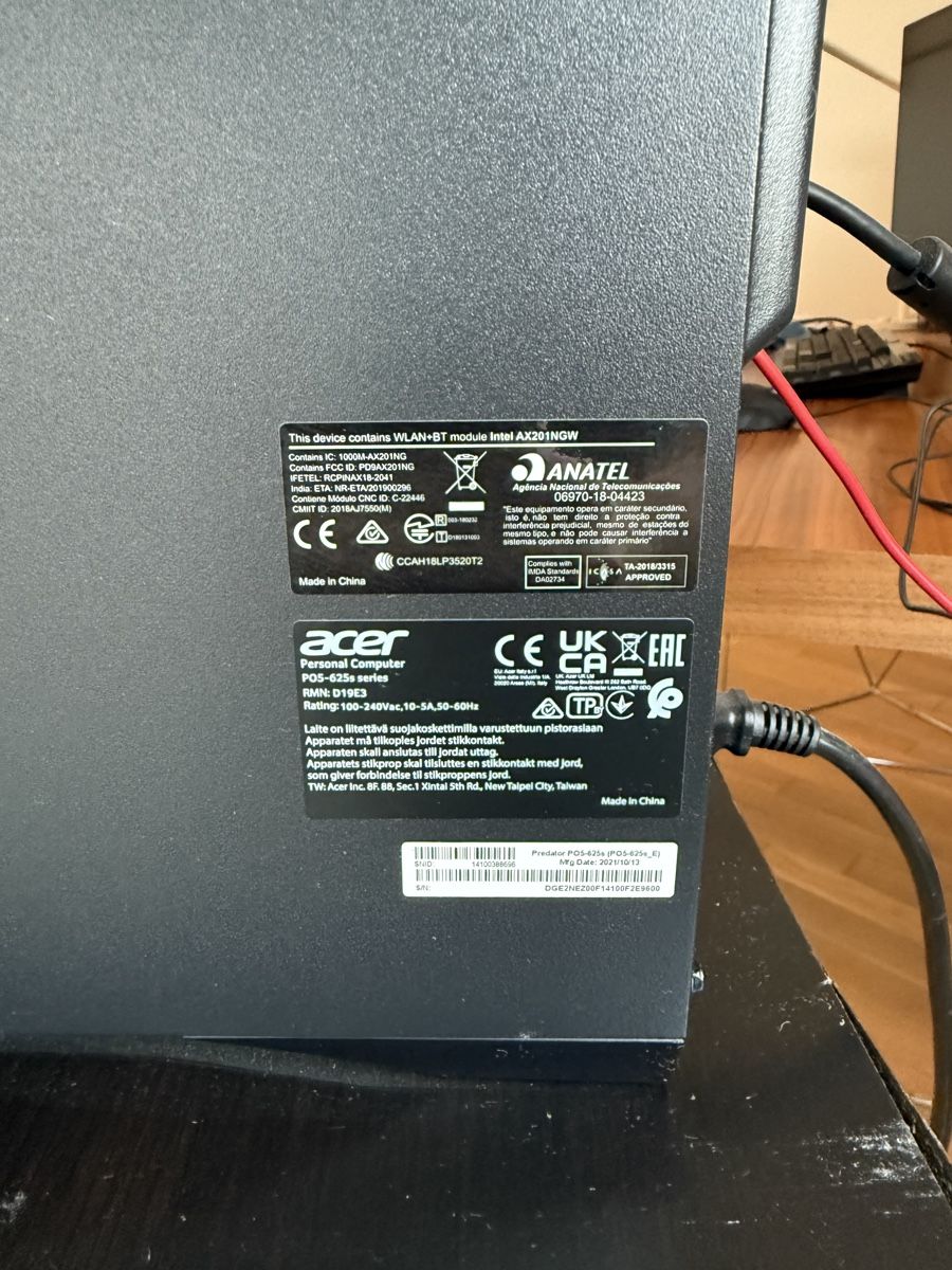 Acer PC: Acer Predator Orion 5000, i9 – Usato da Jonschwil venduto da nicomarquart 2