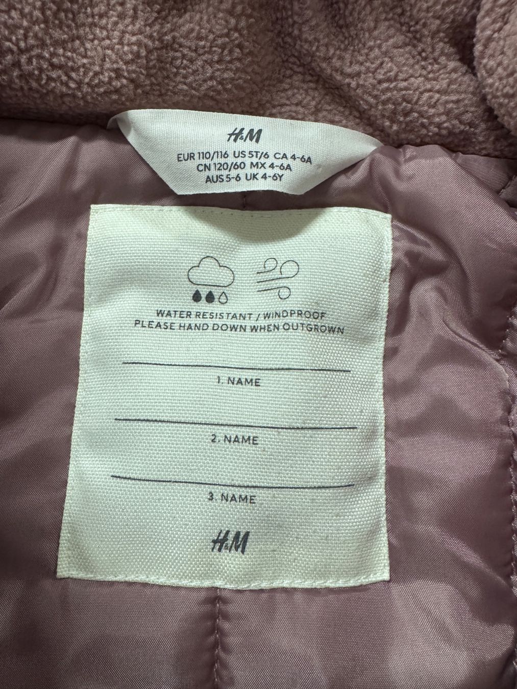 Giacche & Cappotti: Winterjacke, H&M, Grösse 110/116 – Usato da Bonaduz venduto da lut_6rts 2