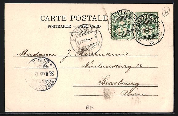 Cartoline postali: Kandergrund, Kirche, Altels und Balmhorn – Usato da Berlin venduto da bartko-reher 1