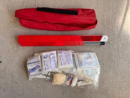 Euro Warndreieck / Pannendreieck + Erste Hilfe Verbandskaste