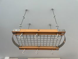 J.K. Adams Hängeregal / Topfhänger - Ahornholz & Edelstahl
