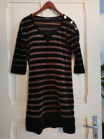 gestreiftes Sonia Rykiel Samt Kleid, Gr. S/ M