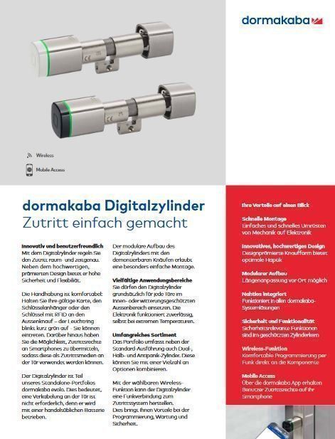 Barillets de serrure: dormakaba Digitalzylinder - 1535/30.0/30 – Neuf avec emballage d'origine à Amriswil par FMS-8580 2