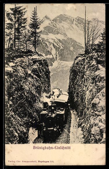 Cartes postales: AK Brünigbahn, Bergbahn am Einschnitt – D'occasion à Berlin par bartko-reher