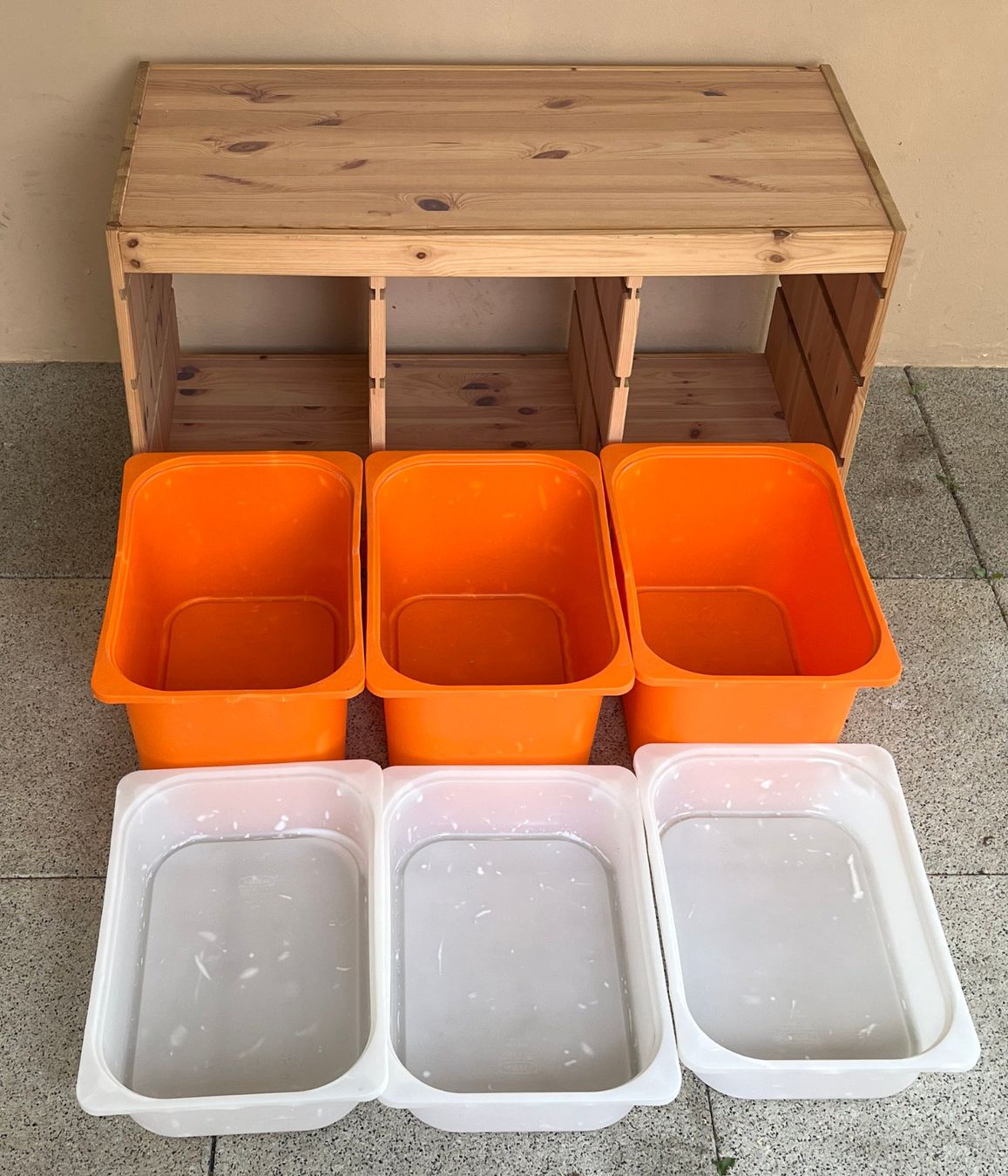 Ikea Scaffali: TROFAST Storage combination with 6 boxes stained pine – Usato da Le Noirmont venduto da bouboun21 3