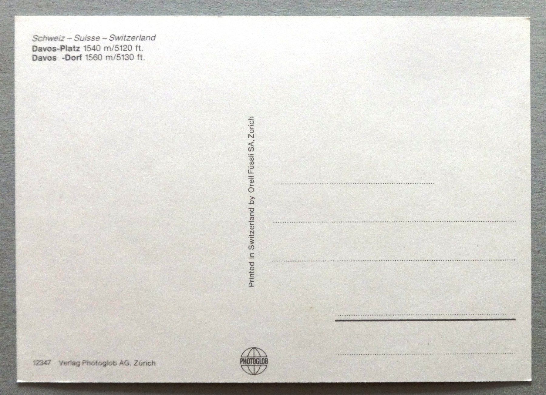 Cartoline postali: Davos, Platz und Dorf – Usato da Fétigny venduto da Billy2miny 1