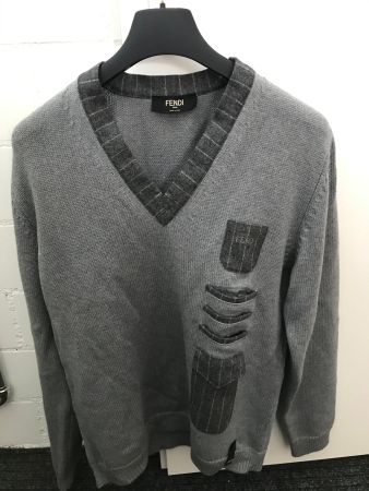 Fendi Strickpullover Pullover Grösse 52 grau