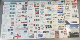 Sammlung mit über 70 neueren CH Flugbriefen- viele Swissair