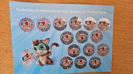 1 volle Story Mania Migros Sammelkarte  + 9 Sticker