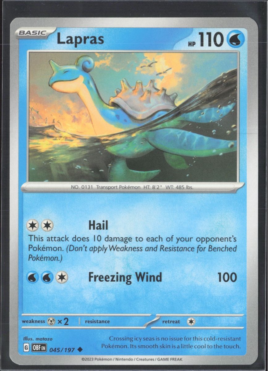 Pokémon Sammelbilder & Trading cards: POKÉMON / Lapras / Obsidian Flames 🇺🇸 – Gebraucht aus Herzogenbuchsee von TCG-HQ