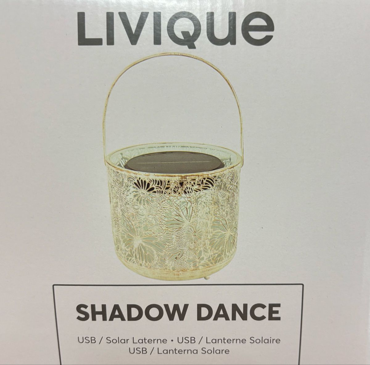 Livique Lampade: Solarlaterne Shadow Dance Weiss  – Nuovo e nell'imballaggio originale da Winterthur venduto da leimaj