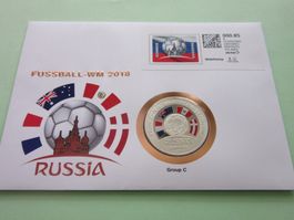 Münzbrief "WM 2018 RUSSIA / GROUP C" - Auflage nur 200 Ex.