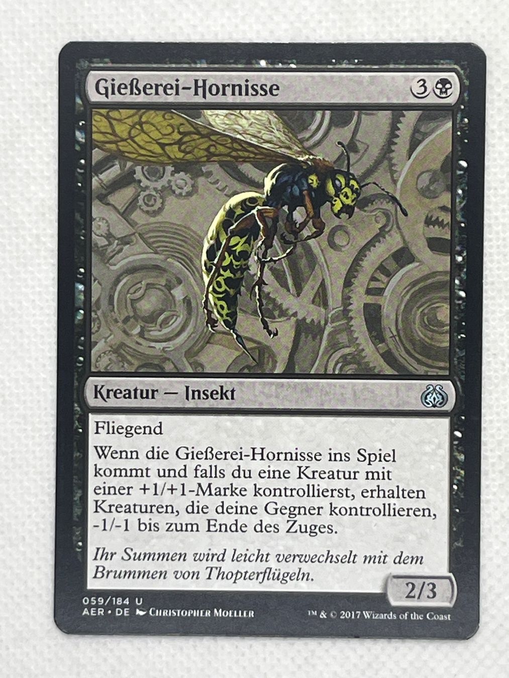 Magic The Gathering Sammelbilder & Trading cards: MTG Gießerei-Hornisse AER 059 Deutsch Uncommon – Gebraucht aus Hinterkappelen von Kim1992