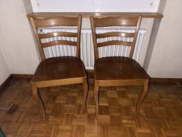 Holzstühle braun 2er Set