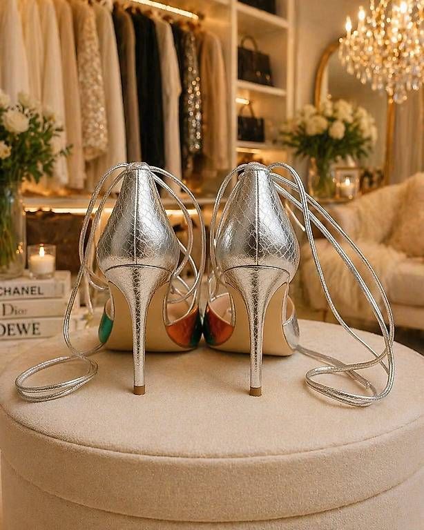 Scarpe da donna: Décolleté multicolor in pelle effetto pitonato con lacci – Nuovo e nell'imballaggio originale da Lugano venduto da solowolford 1