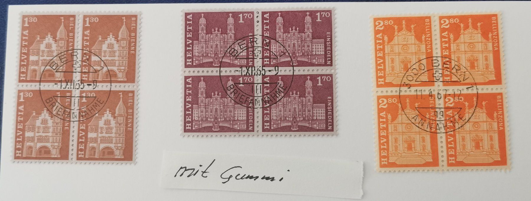 Tous les timbres: 1963 – Neuf (Voir description) à Aadorf par Chnorli-Furz
