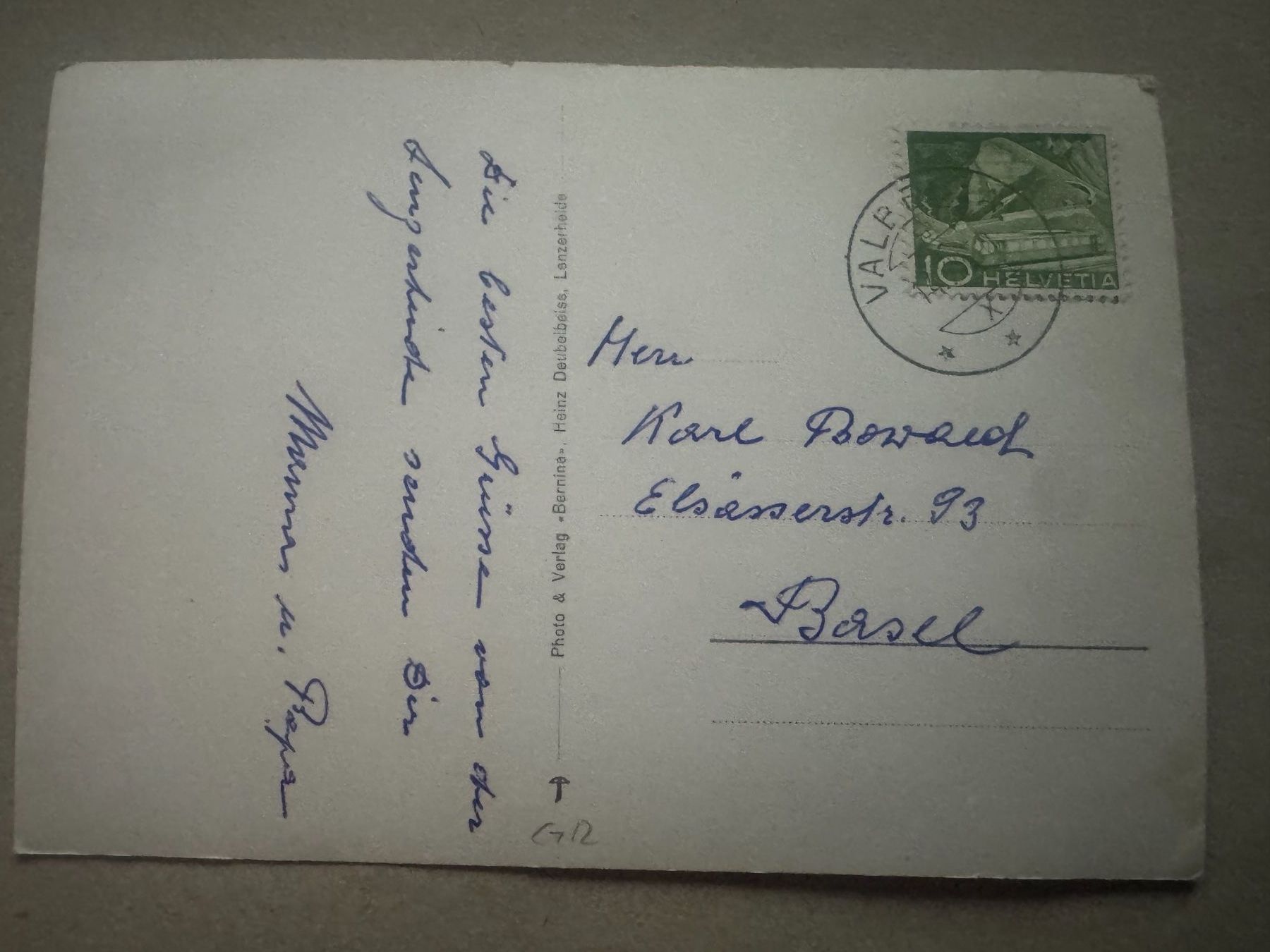 Cartoline postali: PARPAN  - Ansichtskarte – Usato da Tegerfelden venduto da siebenmacky 1