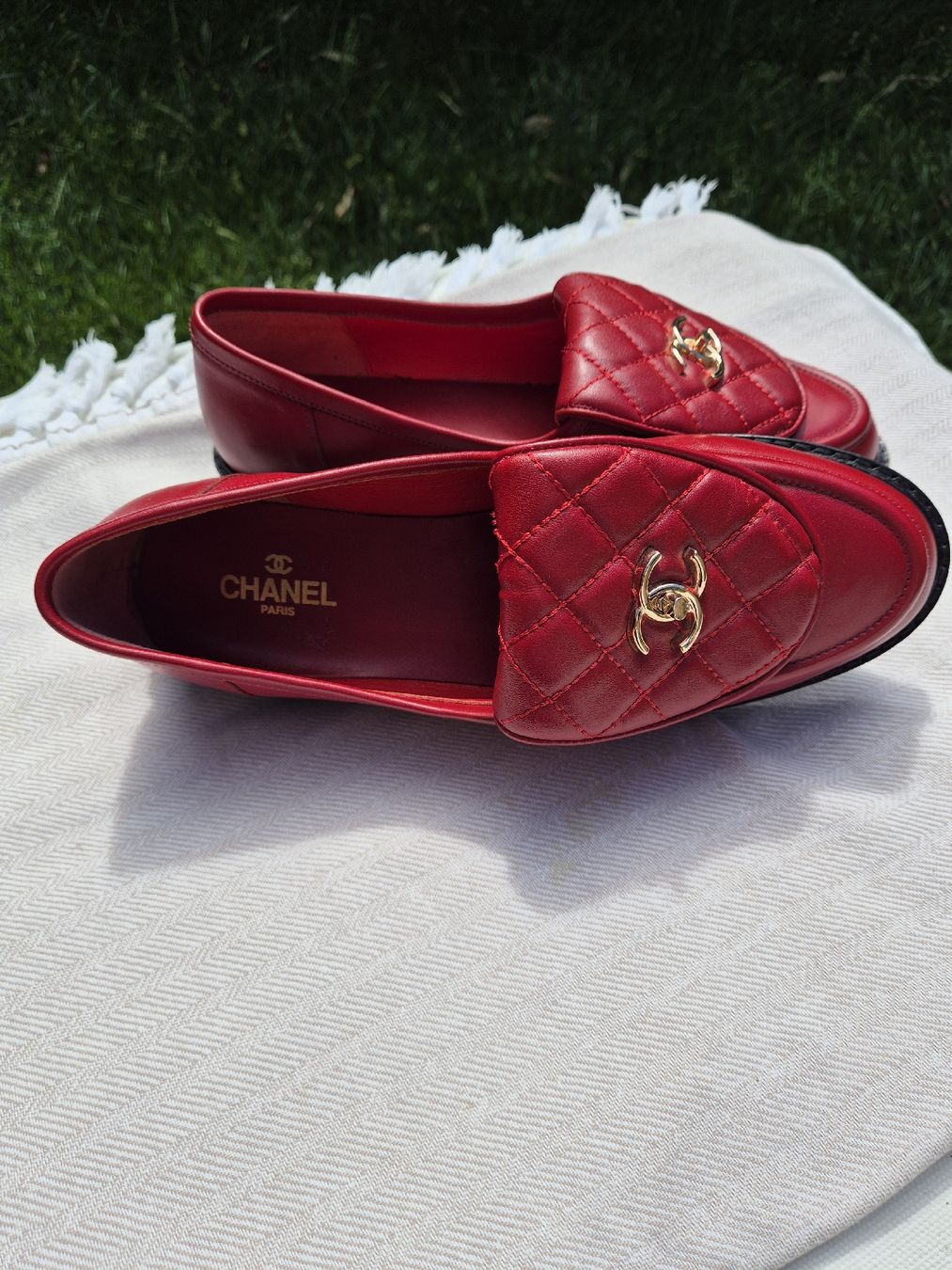 Chanel Scarpe da donna: Chanel Loafers Leder Rot  – Nuovo (secondo la descrizione) da Küsnacht ZH venduto da purkale 2