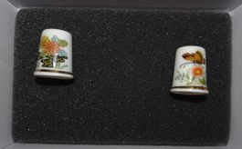 Collection de dés à coudre en porcelaine- 2 pièces