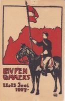 Studentenkarte LAUPEN 22 & 23 Juni 1907