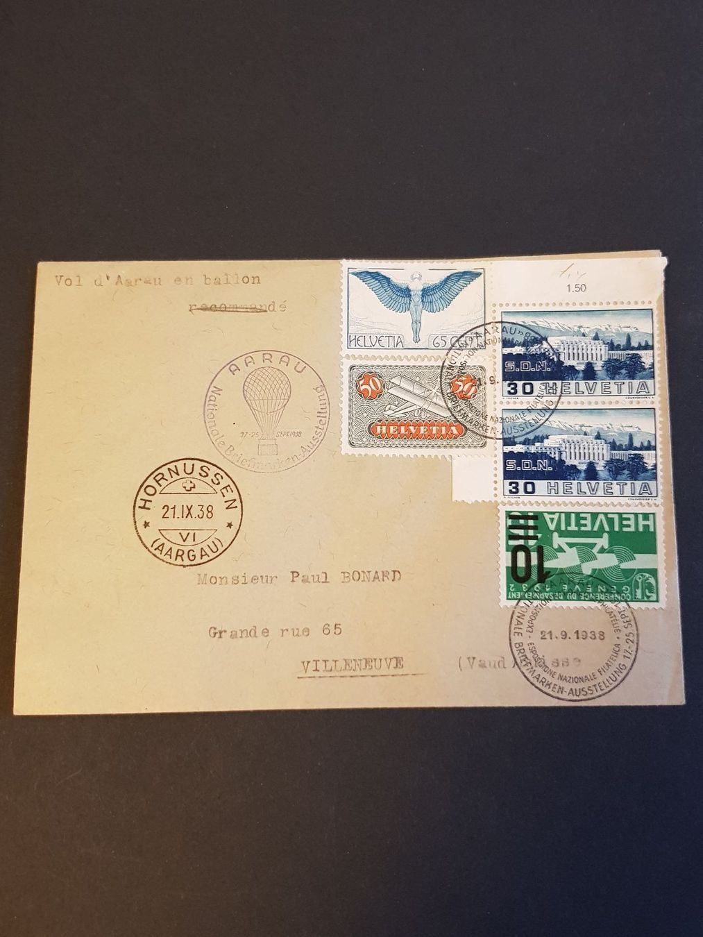 Tutti i francobolli: 212.3.01 Ret. Hornussen (150.-) – Usato da Buttikon SZ venduto da Mstrubeli 1