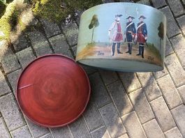 Antike bemalte Holzdose, Unikat Soldaten, Bern Stadtwache