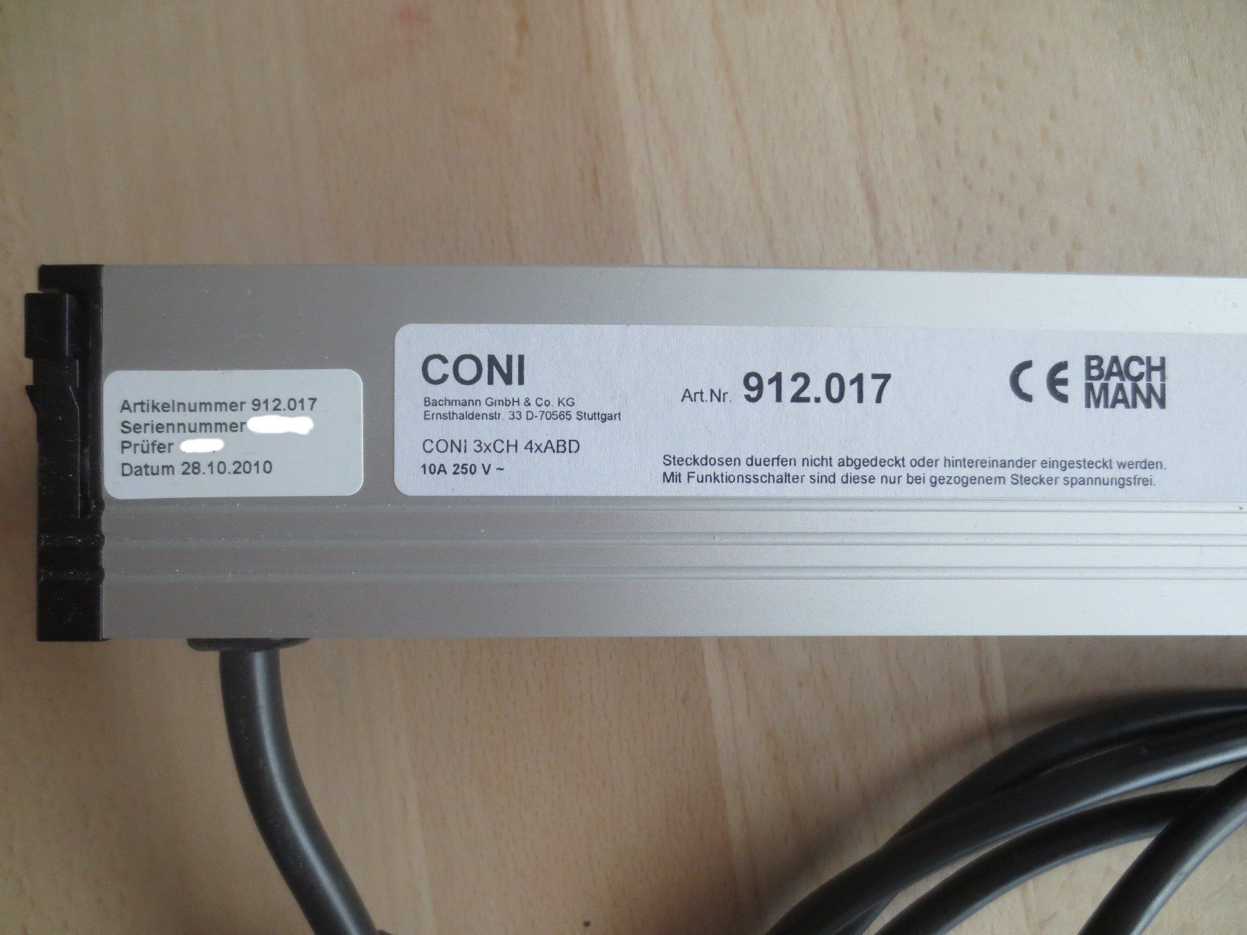 Spine: Bachmann CONI Steckdoseneinheit 912.017 – Usato da SCHAAN venduto da myware 1