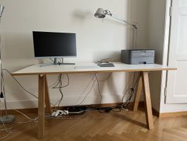 Schreibtisch, Buche und MDF